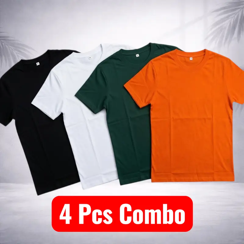 Men's Premium T-Shirt 4 Pcs Combo